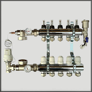 Колекторна група на 7 виходів Gross для теплої підлоги