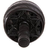 Ролик гімнастичний колесо для преса одинарне 15 см SP-Sport FI-1697, фото 4