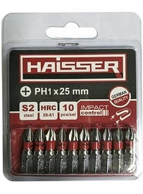 Бита магнітна PH1 x 25 мм, сталь S2 HAISSER 81373
