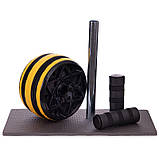 Ролик гімнастичний колесо для преса одинарне 14 см SP-Sport FI-2540, фото 6