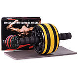 Ролик гімнастичний колесо для преса одинарне 14 см SP-Sport FI-2540, фото 7