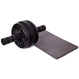 Ролик гімнастичний колесо для преса одинарне 14 см SP-Sport FI-2540, фото 3