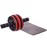 Ролик гімнастичний колесо для преса одинарне 14 см SP-Sport FI-2540, фото 2