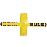 Ролик гімнастичний колесо для преса одинарне 18.5 см Zelart FI-2023, фото 2