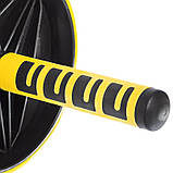 Ролик гімнастичний колесо для преса одинарне 18.5 см Zelart FI-2023, фото 3