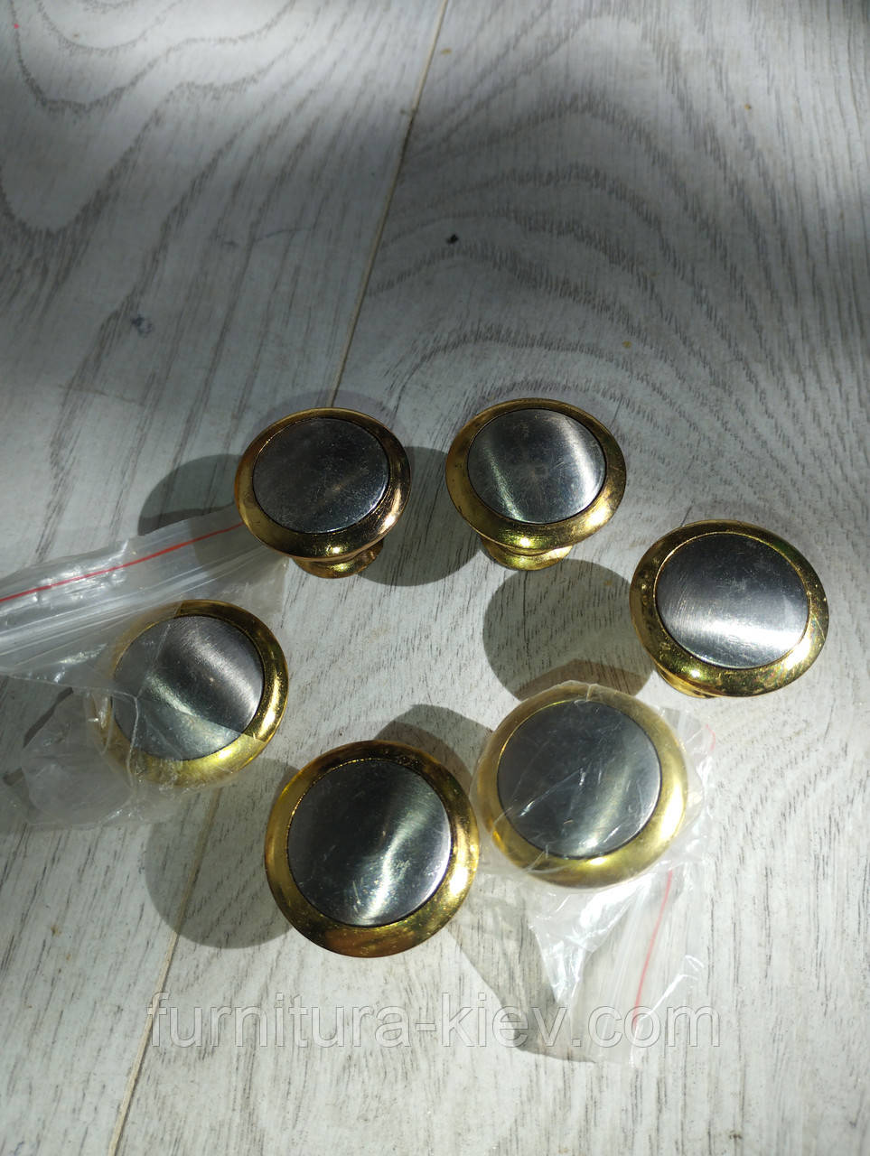 Мебельные ручки кнопки з вставкой Нерж /6шт, фото 1