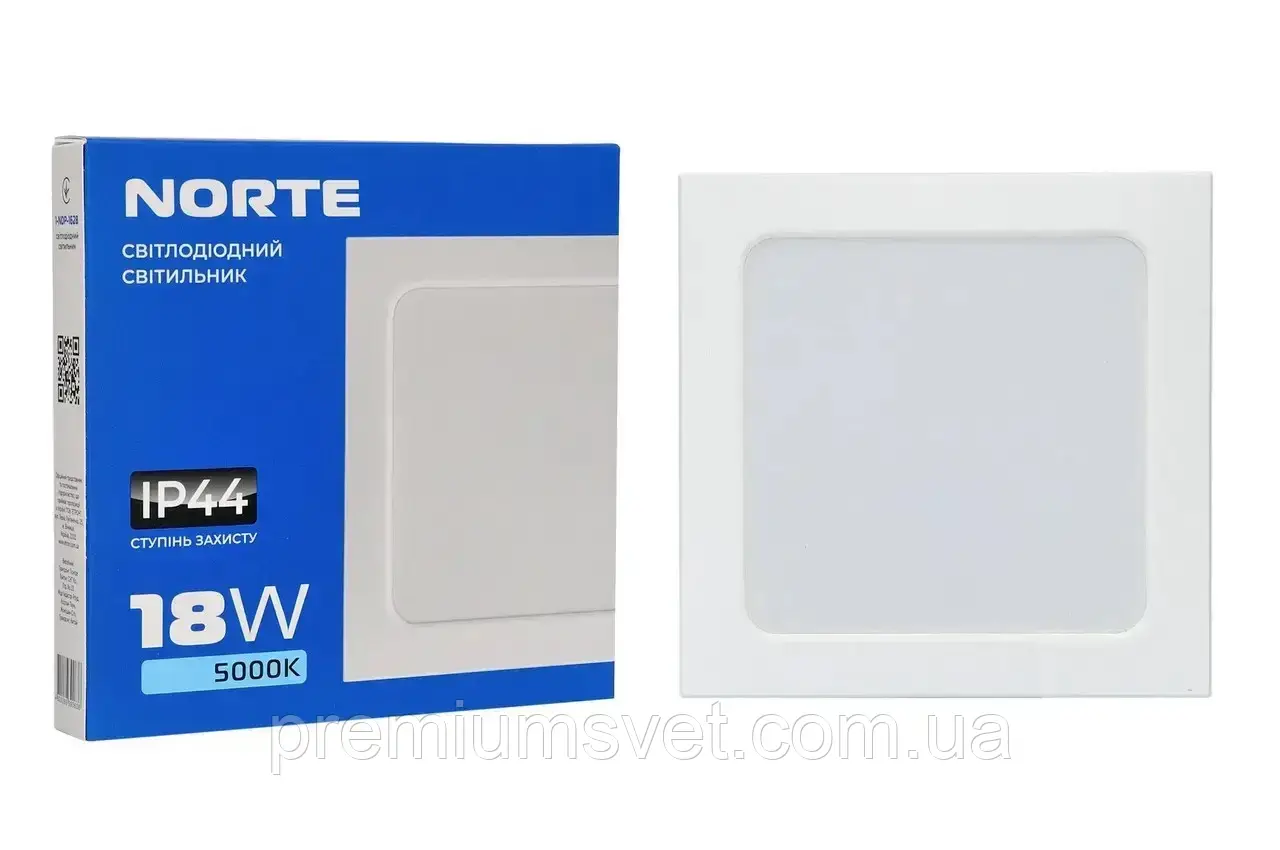 Світильник с/діод ETRON 1-NDP-1628 18W 5000K квадрат, фото 1