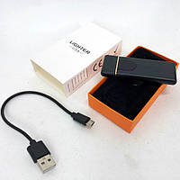 Электрозажигалка USB ZGP ABS, сенсорная зажигалка электрическая спиральная. XW-593 Цвет: черный tp