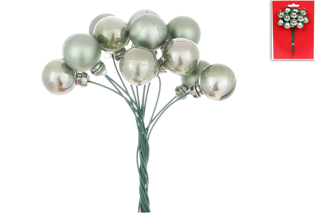 Букетик ягід для декору 12 шт, 2см, колір - м'ятний - 12 шт УПАКОВКА ТОВАР ВІД ВИРОБНИКА