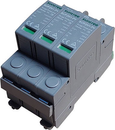Обмежувач перенапруги (ПЗІП) Suntree SUP2H1-PV 1000VDC 3P, фото 1