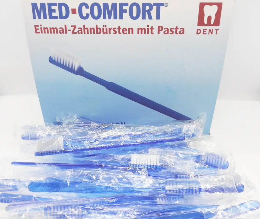 Зубна щітка з пастою Med Comfort, Блакитна (100 шт)