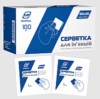 Салфетки спиртовые MedPlast 60 х 30 мм (уп 100 шт.)