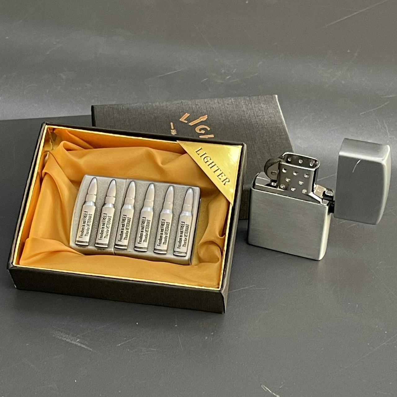 Запальничка подарункова газова "Куля", срібна 1157, фото 1