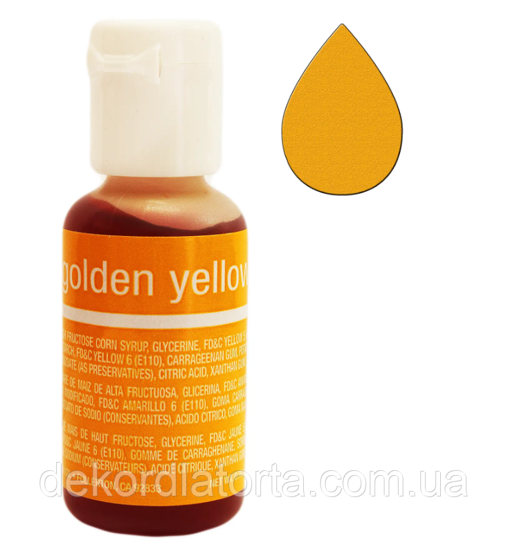 Гелевий барвник Яєчно-жовтий Chefmaster (Golden Yellow)