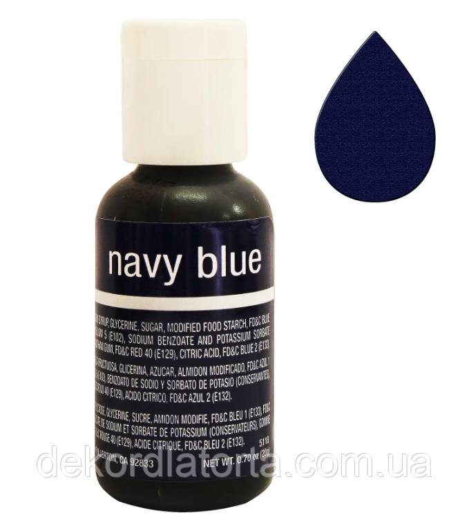 Гелевий барвник Темно синій Chefmaster (Navy Blue)