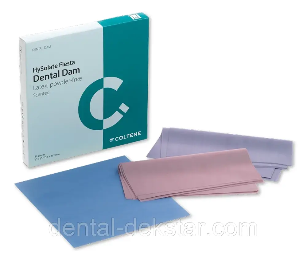 Хустки для кофердама латексні "Dental Dam List Heavy" Hygenic, товсті сині