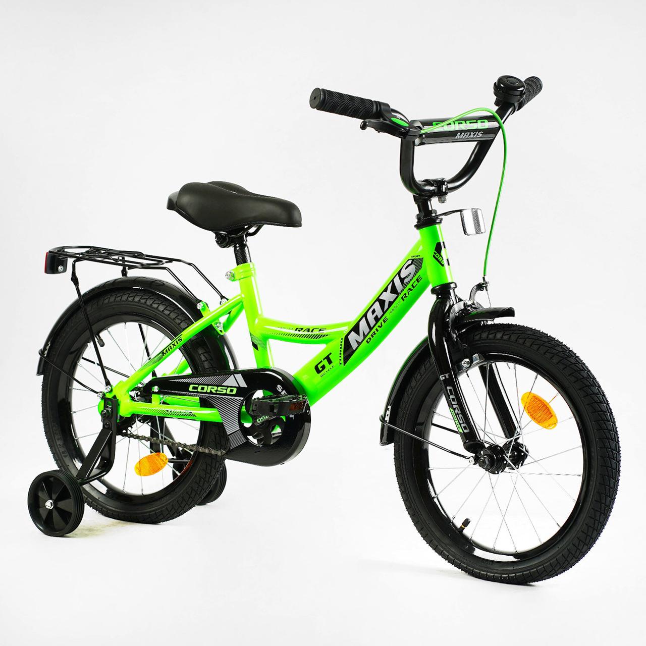 Велосипед Corso Maxis Race 16" рама металева Зелений 16501