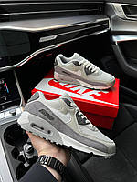 Чоловічі кросівки Nike Air Max 90. Найк Аir Максі сірий колір шкіряні 41-45