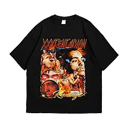 Футболка з принтом XXXTENTACION S Чорний