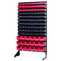 Складський стелаж пристінний з лотками під саморізи 1800 мм, 108 ящиків, тип 3, стелаж для пластикових ящиків К П/С