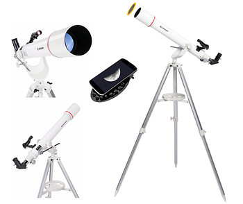 Телескоп Bresser Німеччина Nano AR-70/700 AZ з сонячним фільтром і адаптером для смартфона