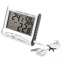 Термометр, гигрометр, метеостанция, часы Generic DC103 + выносной датчик hd