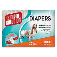 Гігієнічні підгузники для тварин Simple Solution Disposable Diapers Large, 12 шт