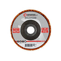 Диск зачисний зі спіненого абразиву оранжевий 125*22,2*13 мм P46 T27 Intertool BT-0605