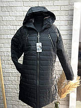 Шикарне жіноче пальто на синтепоні 100, тканина "Плащівка" 52, 54, 56, 58, 60, 62, 66 розмір 52, фото 2