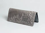 Шкіряний гаманець ручної роботи 'Сова', якісний клатч-гаманець, фото 2