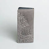 Шкіряний гаманець ручної роботи 'Сова', якісний клатч-гаманець, фото 3