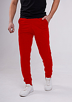 Чоловічі штани джогери спортивні червоні осінні весняні