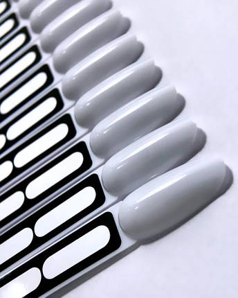 Проклеєна палітра для гель-лаків на кільці - мигдальна форма, 50 шт (біла), фото 2