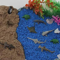 Набір фігурок Safari Ltd Вимиральні Мешканці Морей у тубусі, "Морські Тварини та Риби", 100110