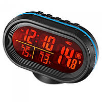 Автомобильные часы с термометром и вольтметром VST 7009V ka