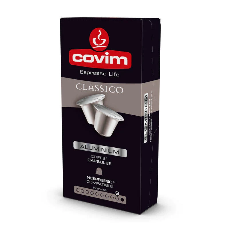 Поштучно кава в капсулах Covim Nespresso Classico Aluminium 10 шт Італія Неспресо Ковим класична кава, фото 1