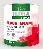 Эмаль «Flora Colour» ПФ-266 напольная Желто-коричневая