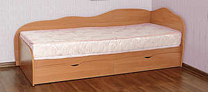 Ліжко односпальне з висувними ящиками Сплюх 80х200см Летро (15 варіантів кольору)