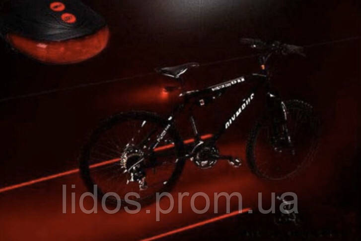 Мигалка задняя фонарь светодиодно-лазерная с двумя лазерами для велосипеда горизонтальная ld - фото 6 - id-p2152408138