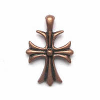 Метал. підвіска "хрестик" мідь (1,6х2,5 см) 8 шт. в уп.