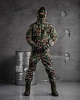 Тактический водонепроницаемый костюм мультикам на флисе softshell, Военный костюм мультикам окоп ВСУ