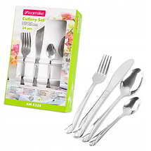 Набір столового приладдя 24 пр. з неіржавкої сталі Kamille KM-5238R, фото 5