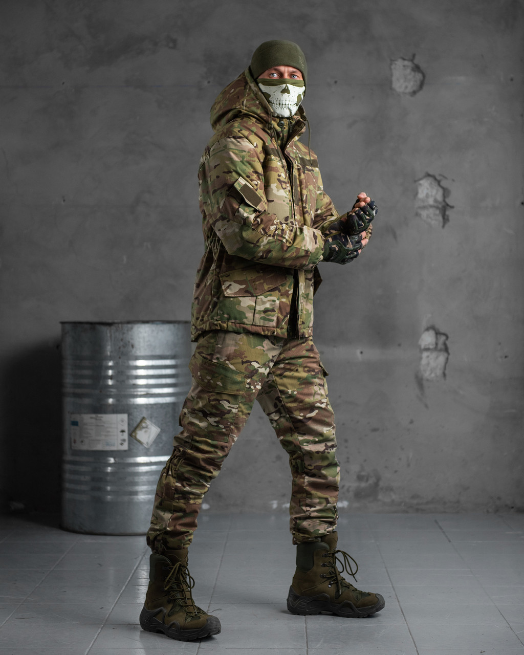 Тактический костюм горка мультикам на флисе 7.62, Военный костюм горка мультикам окоп ВСУ - фото 2 - id-p2152536099