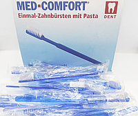 Зубная щетка с пастой Med Comfort, Синяя (100 шт)