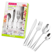 Набір столового приладдя 24 пр. з неіржавкої сталі Kamille KM-5239, фото 5