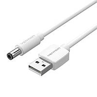 Кабель Vention 0.5м DC 5.5мм - USB 5V 3A для ламп, вентиляторов, USB хабов и др. USB Type A на 5.5мм х 2.5мм