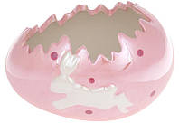 Набір 2 декоративних кашпо "Яйце" Зайка 15х11.2х10.3см smile , рожевий перламутр