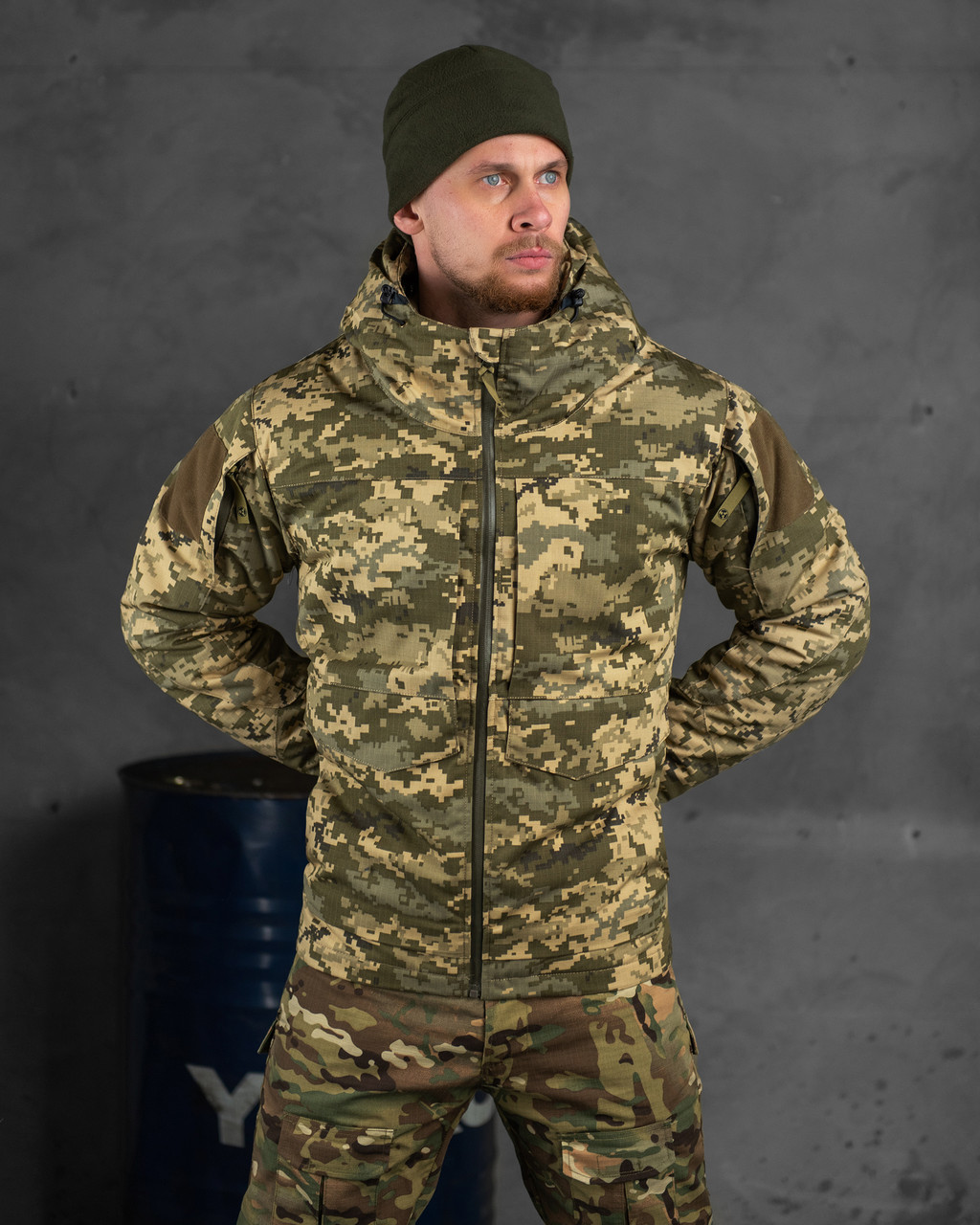 Водонепроницаемая Тактическая куртка пиксель с подкладкой Omni-Heat, Военная куртка пиксель окоп ВСУ - фото 1 - id-p2152536204
