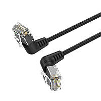 Интернет-кабель Vention 8м Cat.6A UTP 10 Гбит/с Угловой с Поворотными Коннекторами на 360° 500 МГц Патч-корд