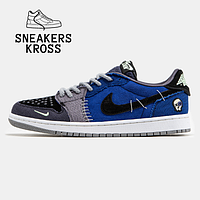 Мужские кроссовки Nike Air Jordan 1 Low Voodoo Alternate Blue Black, Найк Эир Джордан 1 Вуду